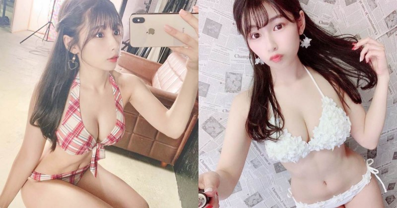 甜美櫻花妹「胸前雪乳太危險」，比基尼自拍「福利好優」！