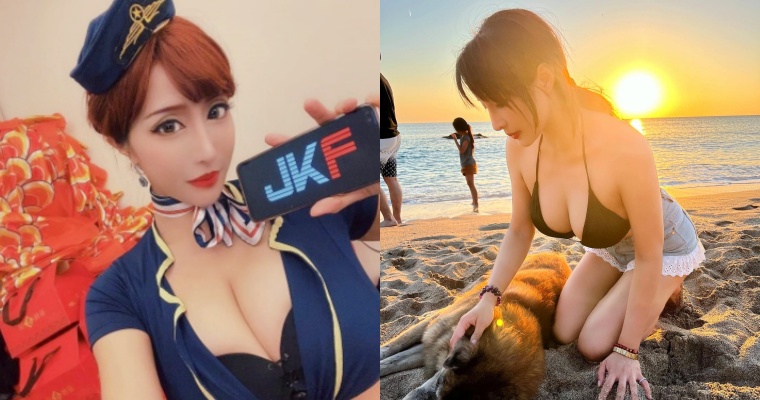 墾丁天氣熱熱的！JKF 女郎「蜜佧熙」PO 沙灘夕陽美照  上千網友狂刷愛心