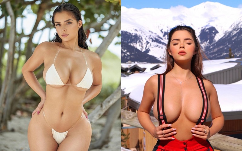 全世界最性感DJ「Demi Rose」微基尼極限全裸露出　豐滿蜜桃臀+渾圓西瓜奶球騷到外太空