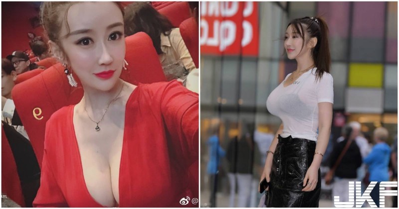 中國第一天然美胸～爆乳中路大開，走在路上「胸部好沈重喔」