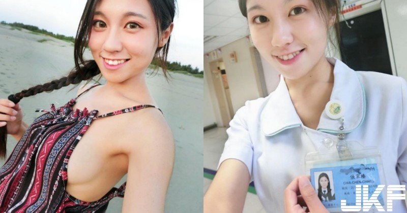 小護士「側乳外漏」太猛了！護理師制服下藏「渾圓美乳」好兇猛，甜甜一笑直接戀愛！