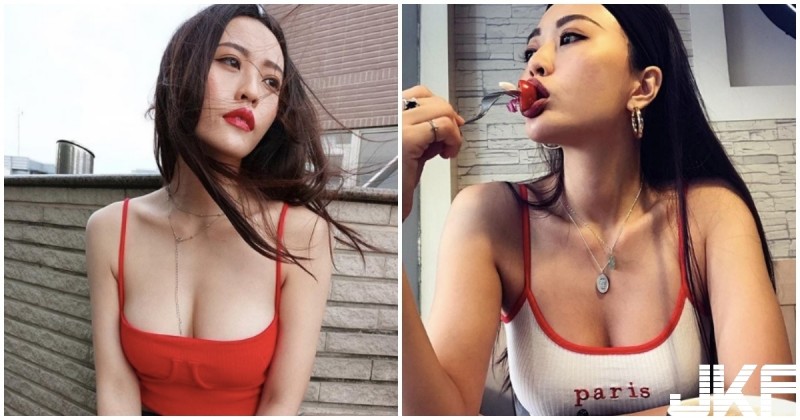 超辣豪乳！網拍老闆娘「用豐唇含食物」，「深深乳溝」眼睛無法移走了！