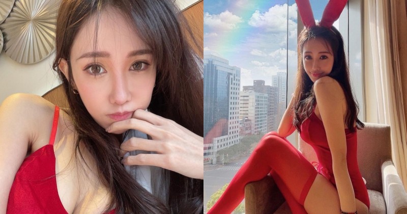 【博狗扑克】氣質型大美女「Fifi」情人節辣扮兔女郎，超性感「美胸翹臀」粉絲看了想抱緊處理