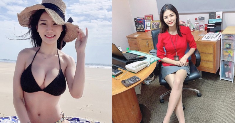 【博狗扑克】台北「銀行理財專員」沙灘展示極品身材！超兇猛「隱藏版胸器」份量太銷魂了…