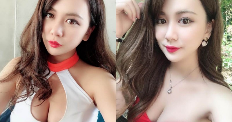 【博狗扑克】辣模「Gogo狗狗」E奶美乳太兇爆，挖空裝「事業線好挑逗」！