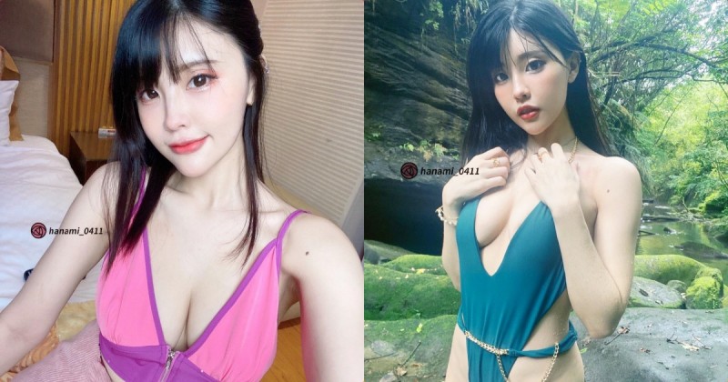 【博狗扑克】辣妹「苡琍 Hana」玩水一下就濕身了，「超惹火比基尼」有夠養眼！