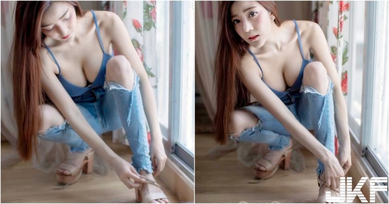 【博狗扑克】「長髮奶妹」出門前彎腰穿鞋！「雪白巨乳」快爆出來！一抬頭神正美顏讓人戀愛！