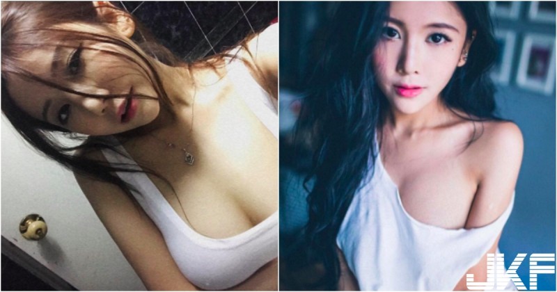 【博狗扑克】超狂「大奶港妹」！白色上衣超緊繃「葡萄乾外送」！配上白饅頭好美味啊！