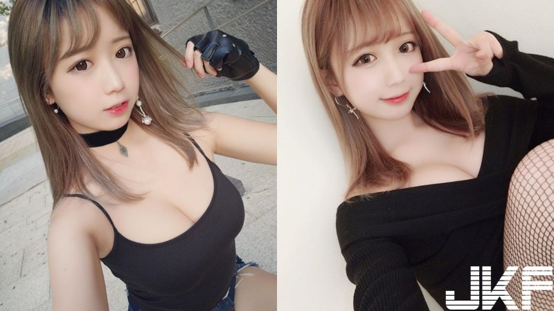 【博狗扑克】超強巨乳「Yami」細肩帶低胸上衣挺出豐滿上圍，不科學大嫩乳真的好想咬一口…