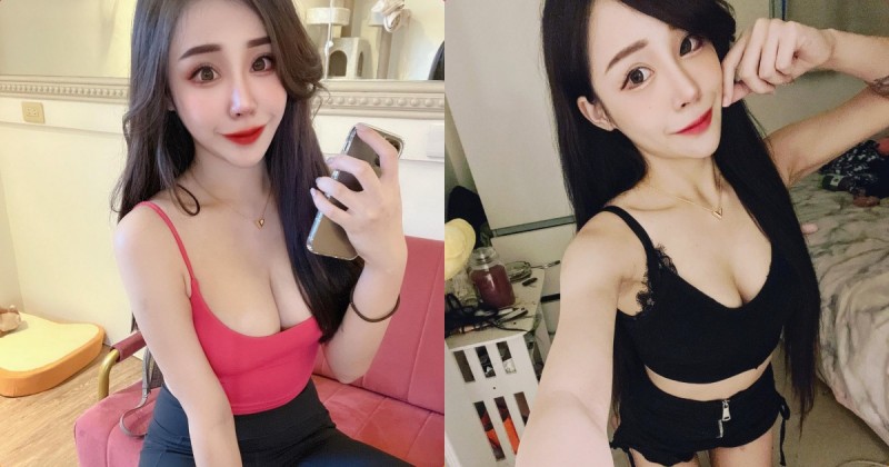 【博狗扑克】正妹「笑笑」穿小背心深溝太辣，「招牌甜美笑容」讓人蛀牙！