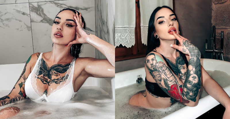 【博狗扑克】狂野刺青妹發現流量密碼　跨暗黑領域發展…檯面上下作風、尺度差很大