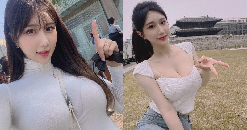 【博狗扑克】超漂亮的「韓國巨乳歐膩」！包緊緊也有「深邃溝溝」，S曲線太完美！