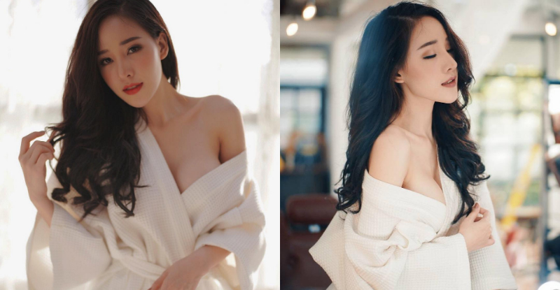 【博狗扑克】「巨乳妹子」浴巾滑落　白嫩乳球差點掉出！「極品蜜桃」緊夾小丁褲！