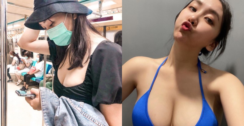 【博狗扑克】捷運遇見妹子大爆乳！兇猛護理師「歐歐ouou」展現呼之欲出的乳量