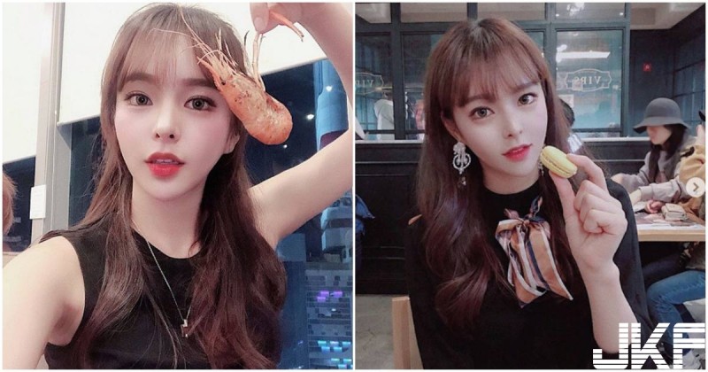 【博狗扑克】吃蝦愛好者「정다윤」！紅唇加大眼超誘人，好想和她一起享用美食！