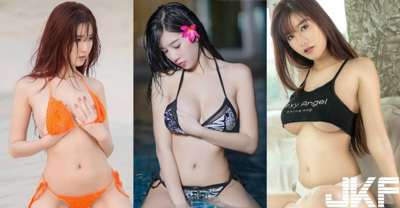 【博狗扑克】巨乳正妹「偏愛揉奶」！拍照有個「壞習慣」就是把手伸進比基尼裡搓揉…