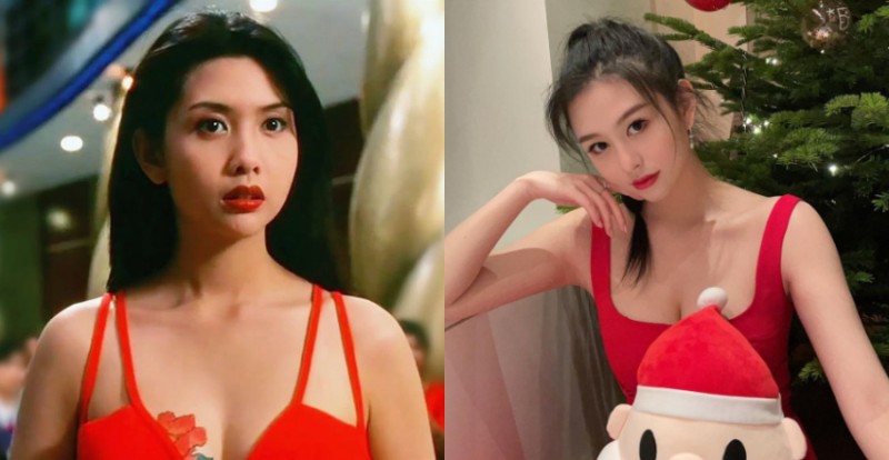 【博狗扑克】邱淑貞女兒「沈月」繼承媽媽女神風範　大紅洋裝展現小女人的性感