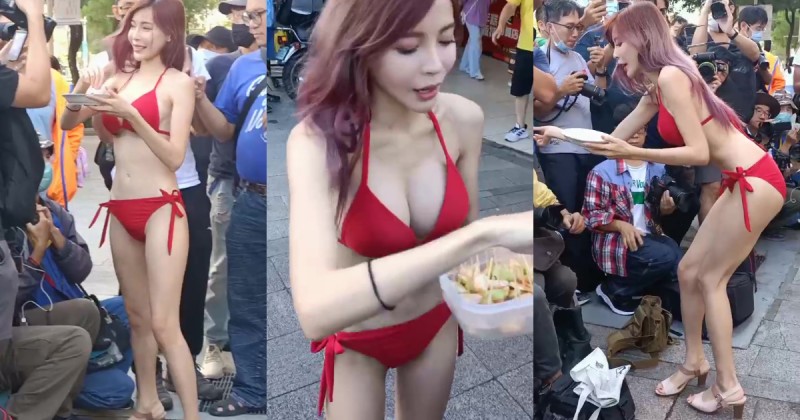 【博狗扑克】暴動了！E奶正妹鄭琦「三峽爆乳販售芭樂」，「養眼比基尼畫面」好猖狂！
