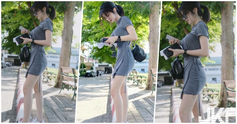 【博狗扑克】好辣！路上正妹「白嫩長腿」曲線好辣，緊繃「養眼側乳」網友瘋狂搭訕了！