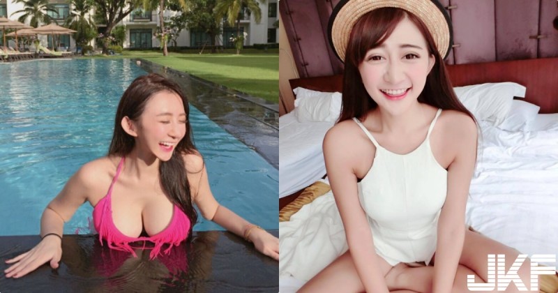【博狗扑克】泳池驚見「爆乳版陳意涵」！大眼甜笑正妹的「渾圓雙乳」被擠出來，這畫面太養眼啦～