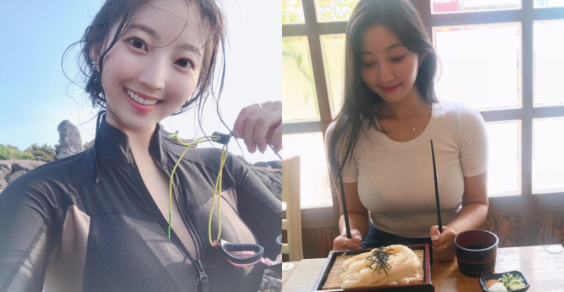 【博狗扑克】「正妹潛水教練」巨乳身材快炸裂　潛水衣的拉鍊拉不起來啦！