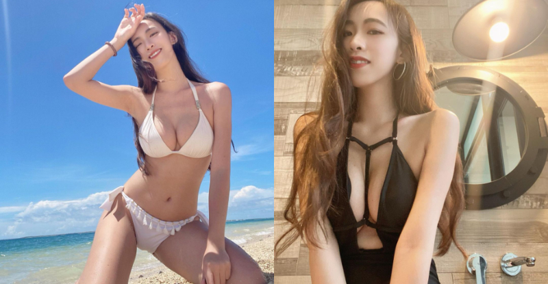 【博狗扑克】「甜心研究生」比基尼曬性感曲線，擠弄「兇猛美乳」畫面太誘人
