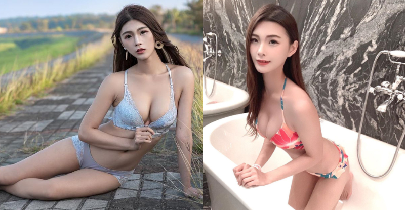【博狗扑克】撿到長腿正妹！「雪莉Shally Chen」人行道上只剩內衣褲，小手任性一拉濠溝順勢彈出！