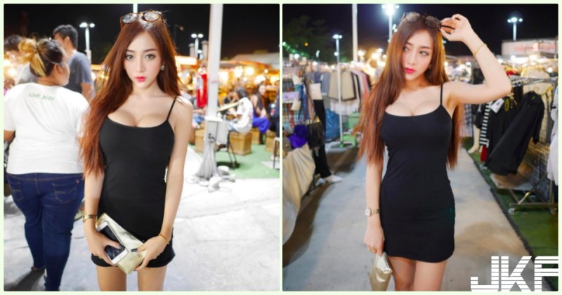 【博狗扑克】好猛！夜市驚見「白嫩大奶妹」E乳太胸了啦！超邪惡「害羞畫面」都快滑出來了…