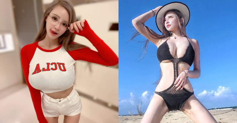 【博狗扑克】奶G妹「元欣」抓住夏天尾巴到海邊戲水　渾圓巨乳快包覆不住！