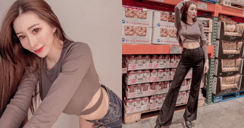 【博狗扑克】好市多購物看見「蠻腰長腿正妹」！甜心Ivy﻿膚白貌美超引人注目，還暗藏D杯美乳！