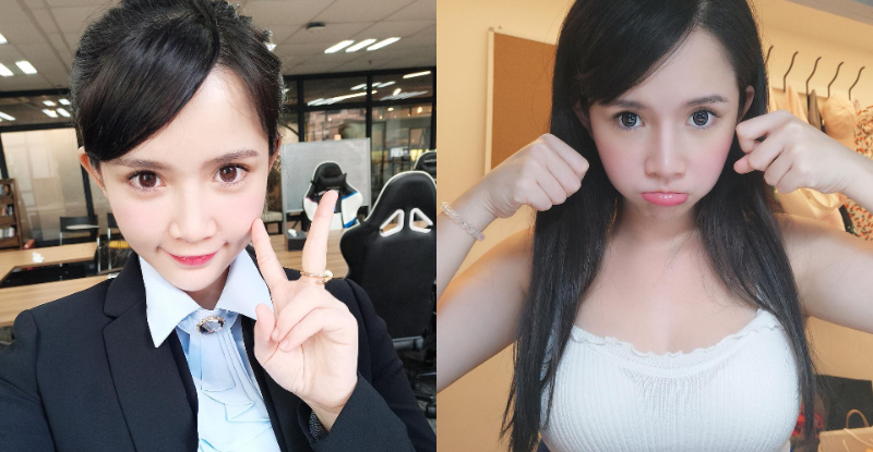 【博狗扑克】超萌「正妹OL」原來是隱乳！保守套裝底下深藏不露「渾圓美乳」好身材！
