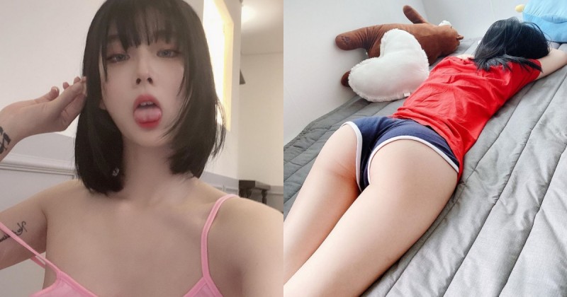【博狗扑克】女友在家耍廢穿「真理褲」，露出「超白嫩蜜桃屁屁」，好想撲上去一起探討真理！