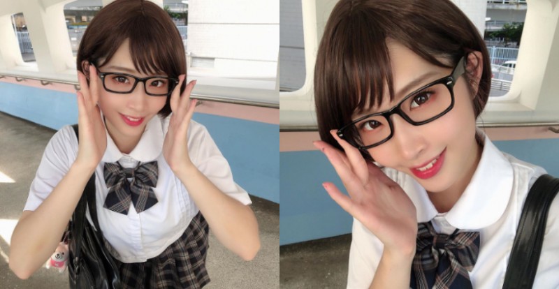 【博狗扑克】深田老師香港出沒？20歲Coser「甄紫喬」戴上眼鏡神似AV女神引發熱議
