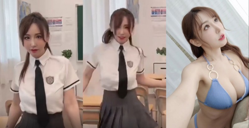 【博狗扑克】星野優換上學生制服甜跳《愛你》　胸前狂震引起驚呼