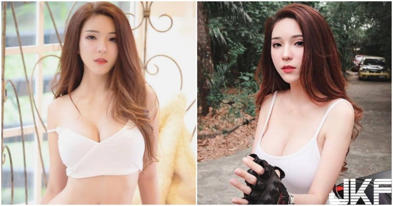 【博狗扑克】泰國巨乳正妹激似李毓芬，穿小背心露出「深V白皙美乳」！