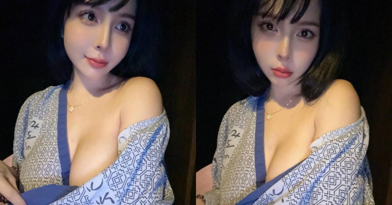 【博狗扑克】巨乳正妹「香菱」去享受按摩，浴衣沒穿好「雪白豪乳」露半顆！
