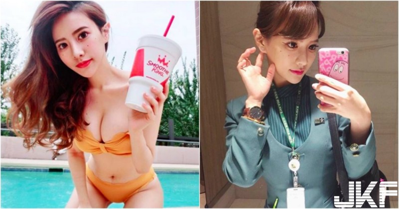 【博狗扑克】起飛啦！長榮正妹空姐「海灘爆乳」！制服下深藏「渾圓美乳」畢露！