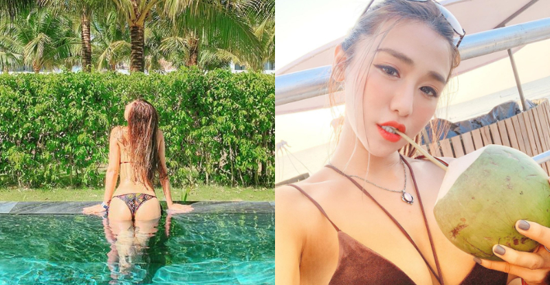 【博狗扑克】乳搖女神「Aqq cami」池畔邊大曬渾圓蜜桃　飽滿美乳也做日光浴
