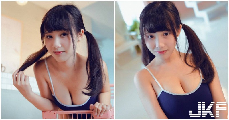 【博狗扑克】噗寶少女的「惹火美乳」誘惑，前傾時「飽滿乳溝」讓人狂噴鼻血！