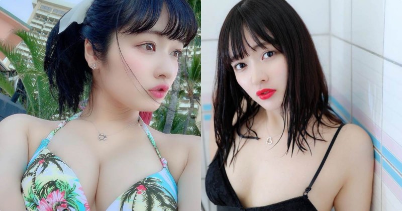 【博狗扑克】豐唇正妹「浴室惹火濕髮挑逗」，兩顆白嫩美乳太迷人！