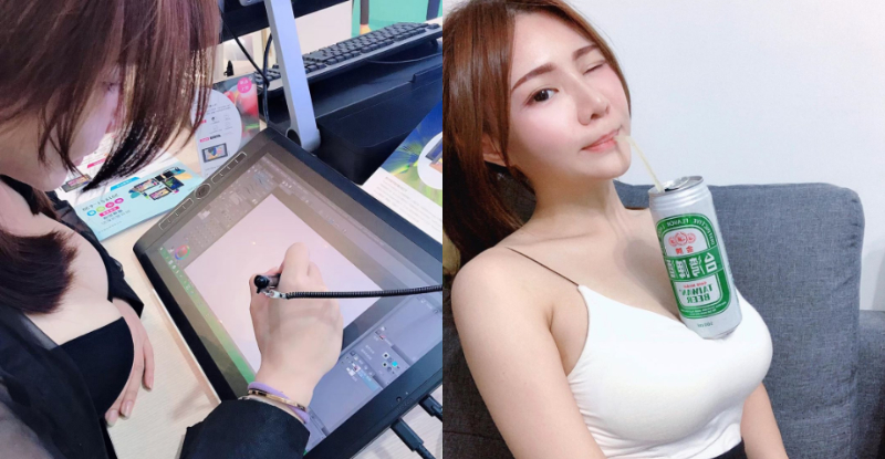 【博狗扑克】「巨乳插畫家」泥泥是三國混血小隻馬！高聳雙峰快擋住螢幕