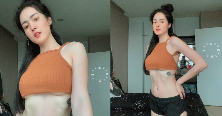 【博狗扑克】若隱若現讓人瘋狂！泰國網紅 Suntung 捲衣掉出誘人「南半球」